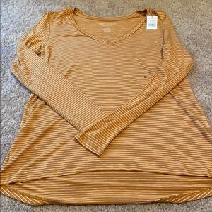 AE Mustard and White Soft and Sexy Top